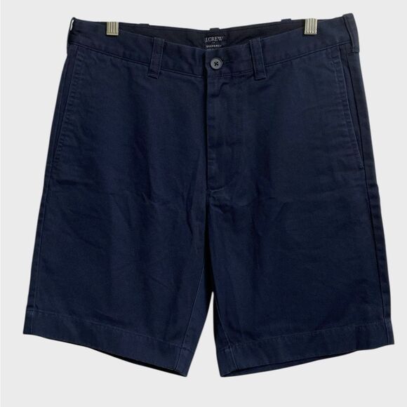 NWT J. Crew Flat Front Chino Gramercy Shorts Men's Sz 31W Navy Blue Summer Prepp - Picture 4 of 16